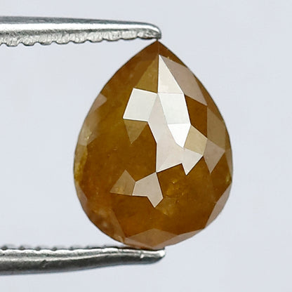 1.36 CT Yellowish Pear Loose Diamond, Natural Conflict Free Earth Mined Diamond For Bridal Jewelry