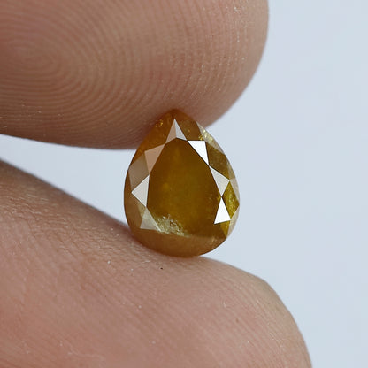 1.36 CT Yellowish Pear Loose Diamond, Natural Conflict Free Earth Mined Diamond For Bridal Jewelry