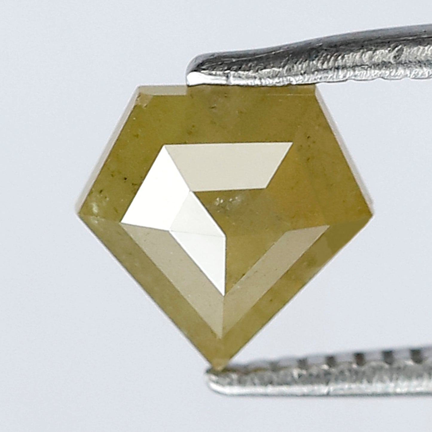 1.02 CT Pentagon Shape Rustic Diamond, 6.50 MM Natural Greenish Loose Ethically Sourced Diamond