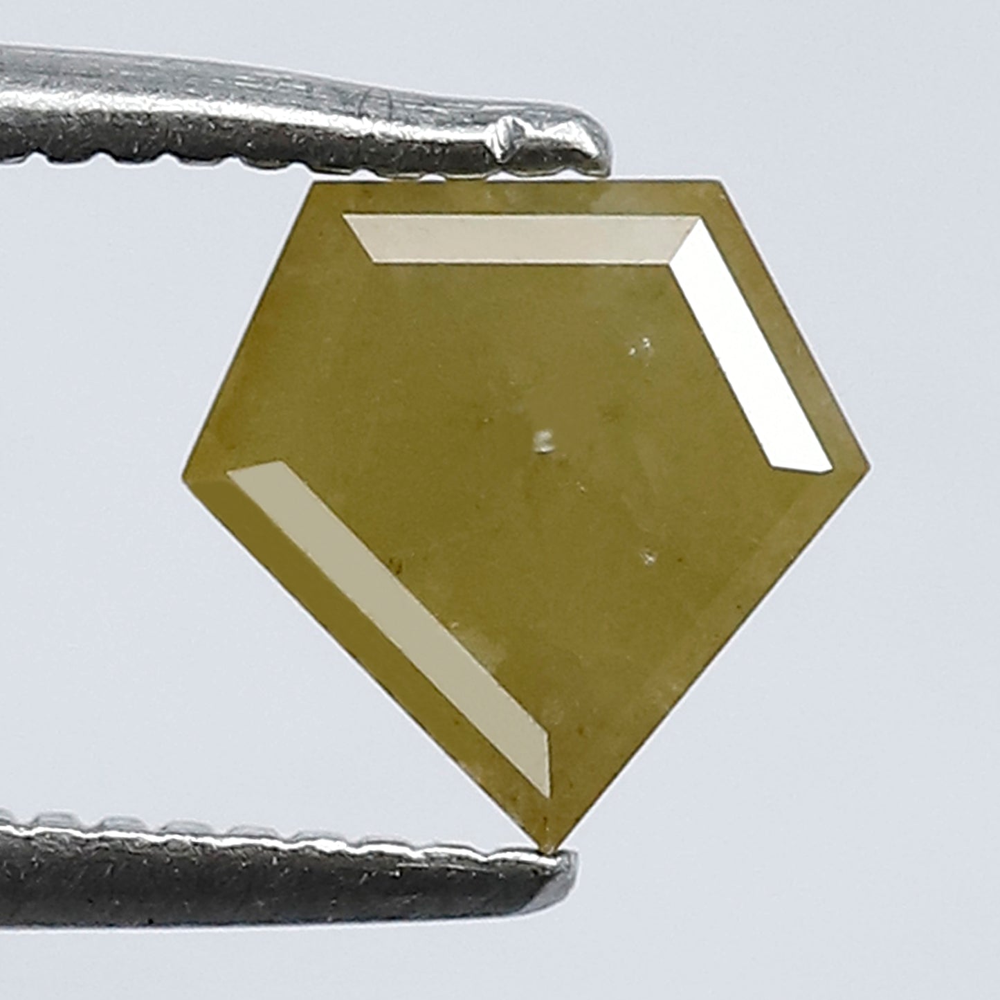 1.02 CT Pentagon Shape Rustic Diamond, 6.50 MM Natural Greenish Loose Ethically Sourced Diamond