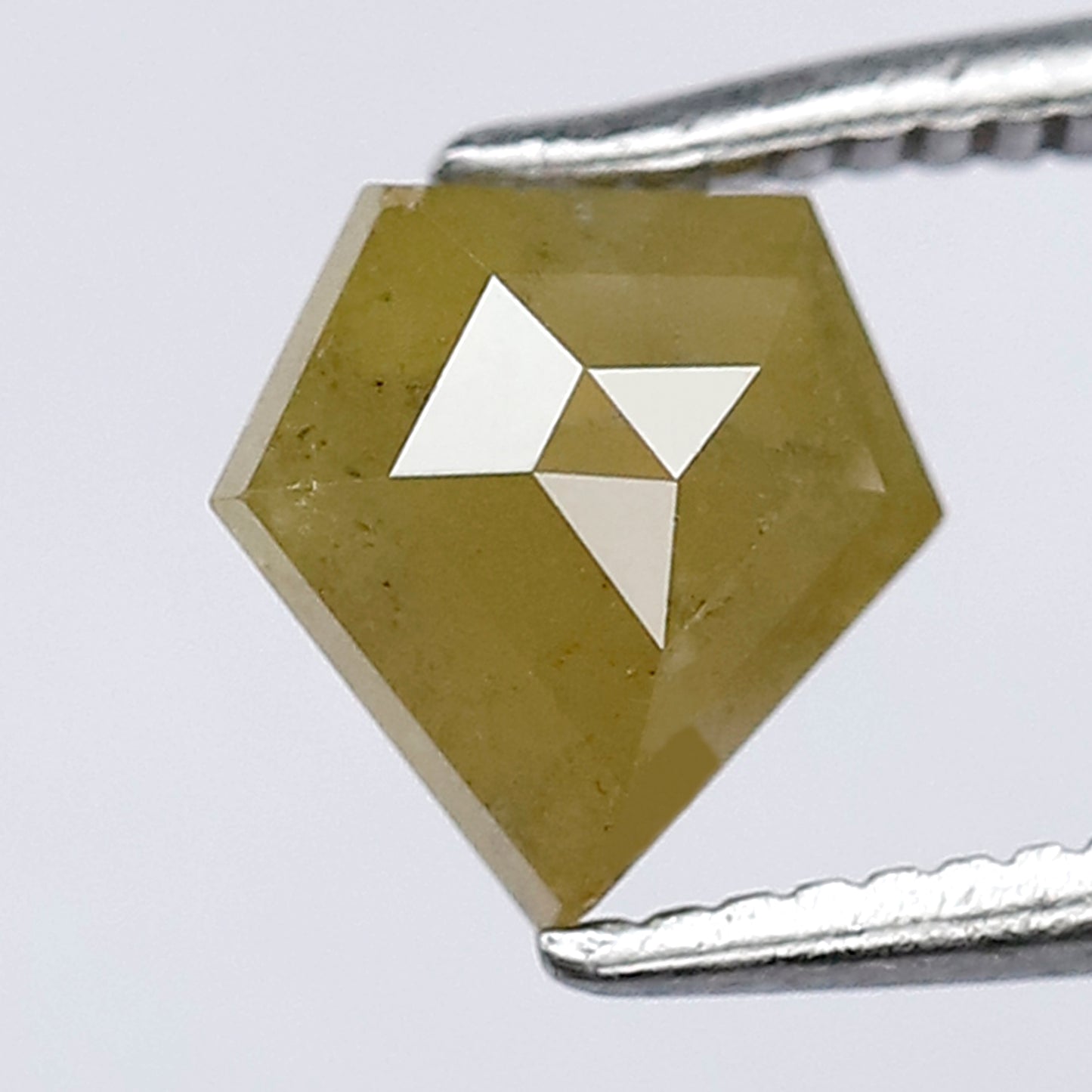 1.02 CT Pentagon Shape Rustic Diamond, 6.50 MM Natural Greenish Loose Ethically Sourced Diamond