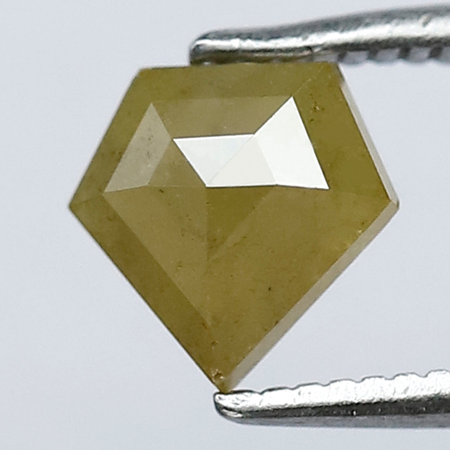 1.02 CT Pentagon Shape Rustic Diamond, 6.50 MM Natural Greenish Loose Ethically Sourced Diamond
