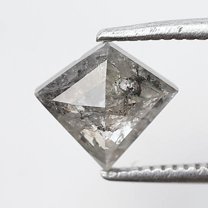 1.15 CT Kite Shape Salt and Pepper Diamond, Natural Gray Black Loose Diamond, Conflict Free Earth Mined Ring Stone