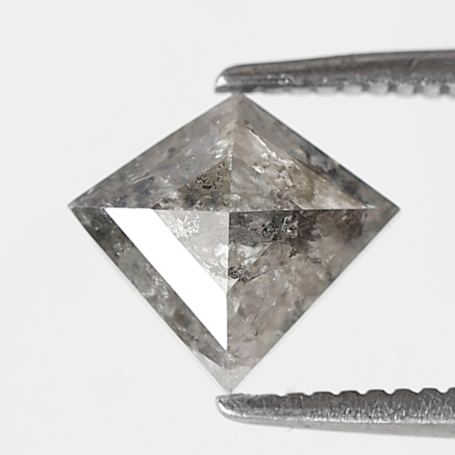 1.15 CT Kite Shape Salt and Pepper Diamond, Natural Gray Black Loose Diamond, Conflict Free Earth Mined Ring Stone