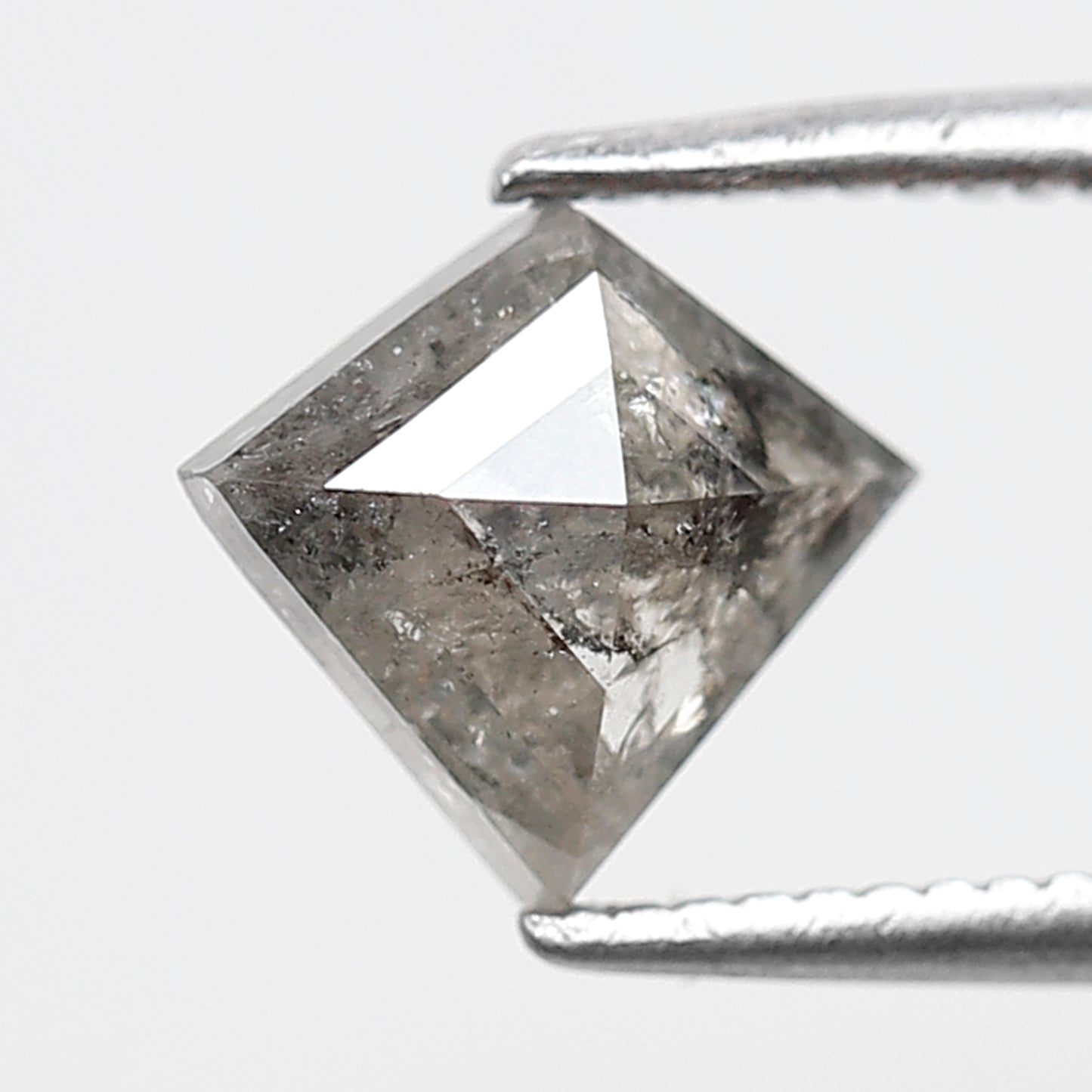 1.15 CT Kite Shape Salt and Pepper Diamond, Natural Gray Black Loose Diamond, Conflict Free Earth Mined Ring Stone