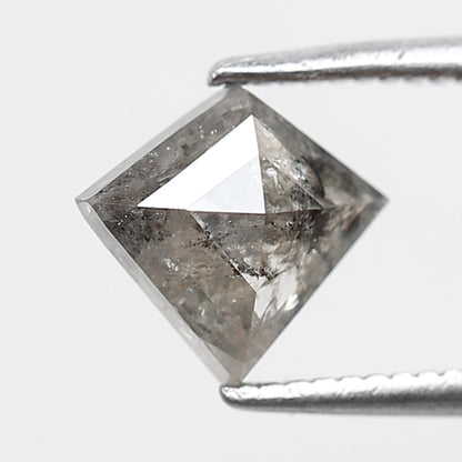 1.15 CT Kite Shape Salt and Pepper Diamond, Natural Gray Black Loose Diamond, Conflict Free Earth Mined Ring Stone