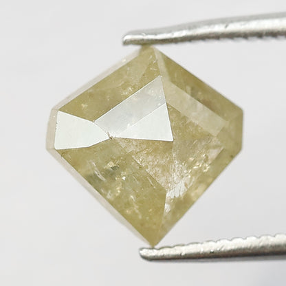 Geometric cut Loose Rustic Diamond 2.19 CT | Natural Yellow Ethical Earth Mined Diamond for Engagement Ring