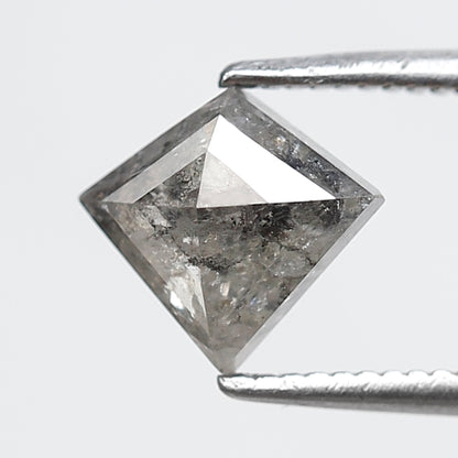 1.15 CT Kite Shape Salt and Pepper Diamond, Natural Gray Black Loose Diamond, Conflict Free Earth Mined Ring Stone