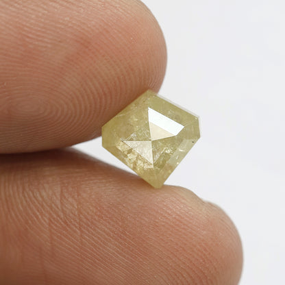 Geometric cut Loose Rustic Diamond 2.19 CT | Natural Yellow Ethical Earth Mined Diamond for Engagement Ring