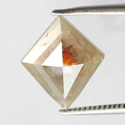 2.06 CT Kite Shape Rustic Diamond | Yellowish Red Natural Earth Mined Loose Diamond for Wedding Band & Pendant