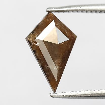 1.08 Carat Kite Shape Loose Rustic Diamond | Natural Brownish Gray Earth Mined Diamond for Pendant & Wedding Band