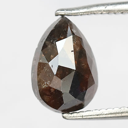 1.81 Carat Pear Shape Loose Rustic Diamond | Natural Red Ethical Earth Mined Diamond for Anniversary Ring