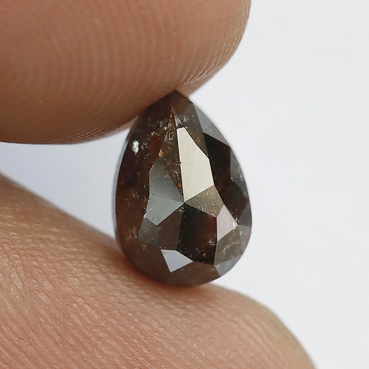 1.81 Carat Pear Shape Loose Rustic Diamond | Natural Red Ethical Earth Mined Diamond for Anniversary Ring