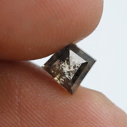 Natural 0.91 CT Champagne Kite Cut Diamond, Salt and Pepper Loose Diamond, Conflict Free Jewelry Stone for Pendant