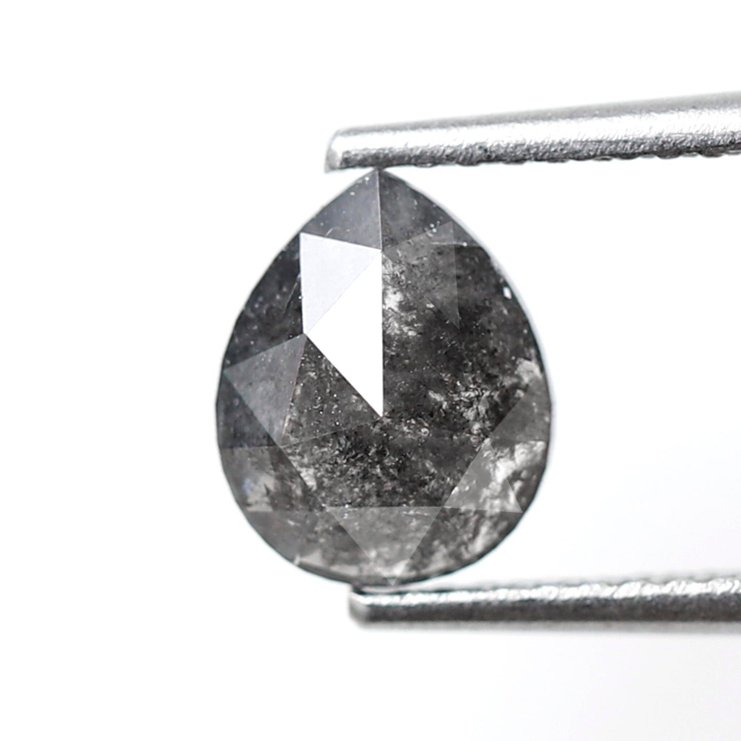 0.83 Ct Pear Shape Salt and Pepper Diamond, Blackish Gray Natural Loose Diamond, Conflict Free Engagement Ring Stone