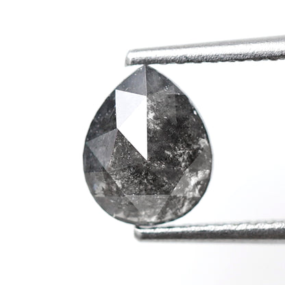 0.83 Ct Pear Shape Salt and Pepper Diamond, Blackish Gray Natural Loose Diamond, Conflict Free Engagement Ring Stone