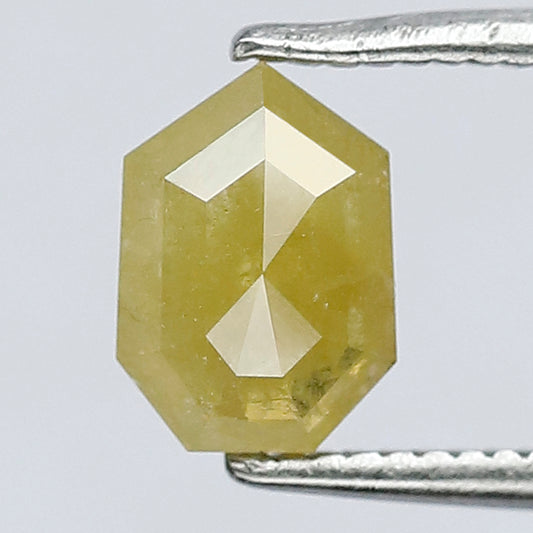 Natural 0.96 Geometric cut Rustic Diamond, Natural Yellowish Conflict Free Loose Diamond