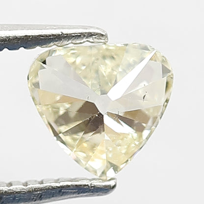 0.78 CT Heart Shape Diamond Loose Natural Fancy Yellow Color Diamond Perfect 5.4 MM SI Clarity Old Mine Cut Diamond Proposal Ring