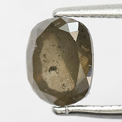 1.18 CT Oval Shape Rustic Loose Diamond, 6.50 mm Natural Greenish Ethical Diamond For Engagement Ring