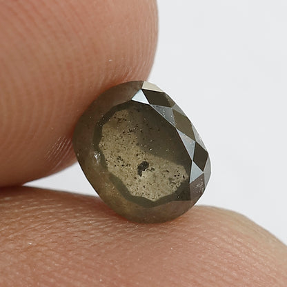 1.18 CT Oval Shape Rustic Loose Diamond, 6.50 mm Natural Greenish Ethical Diamond For Engagement Ring
