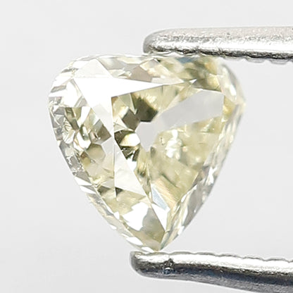 0.78 CT Heart Shape Diamond Loose Natural Fancy Yellow Color Diamond Perfect 5.4 MM SI Clarity Old Mine Cut Diamond Proposal Ring