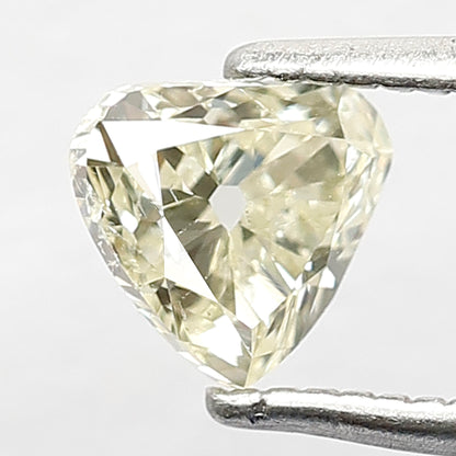 0.78 CT Heart Shape Diamond Loose Natural Fancy Yellow Color Diamond Perfect 5.4 MM SI Clarity Old Mine Cut Diamond Proposal Ring
