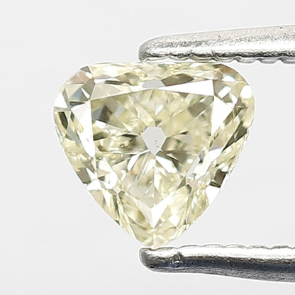 0.78 CT Heart Shape Diamond Loose Natural Fancy Yellow Color Diamond Perfect 5.4 MM SI Clarity Old Mine Cut Diamond Proposal Ring
