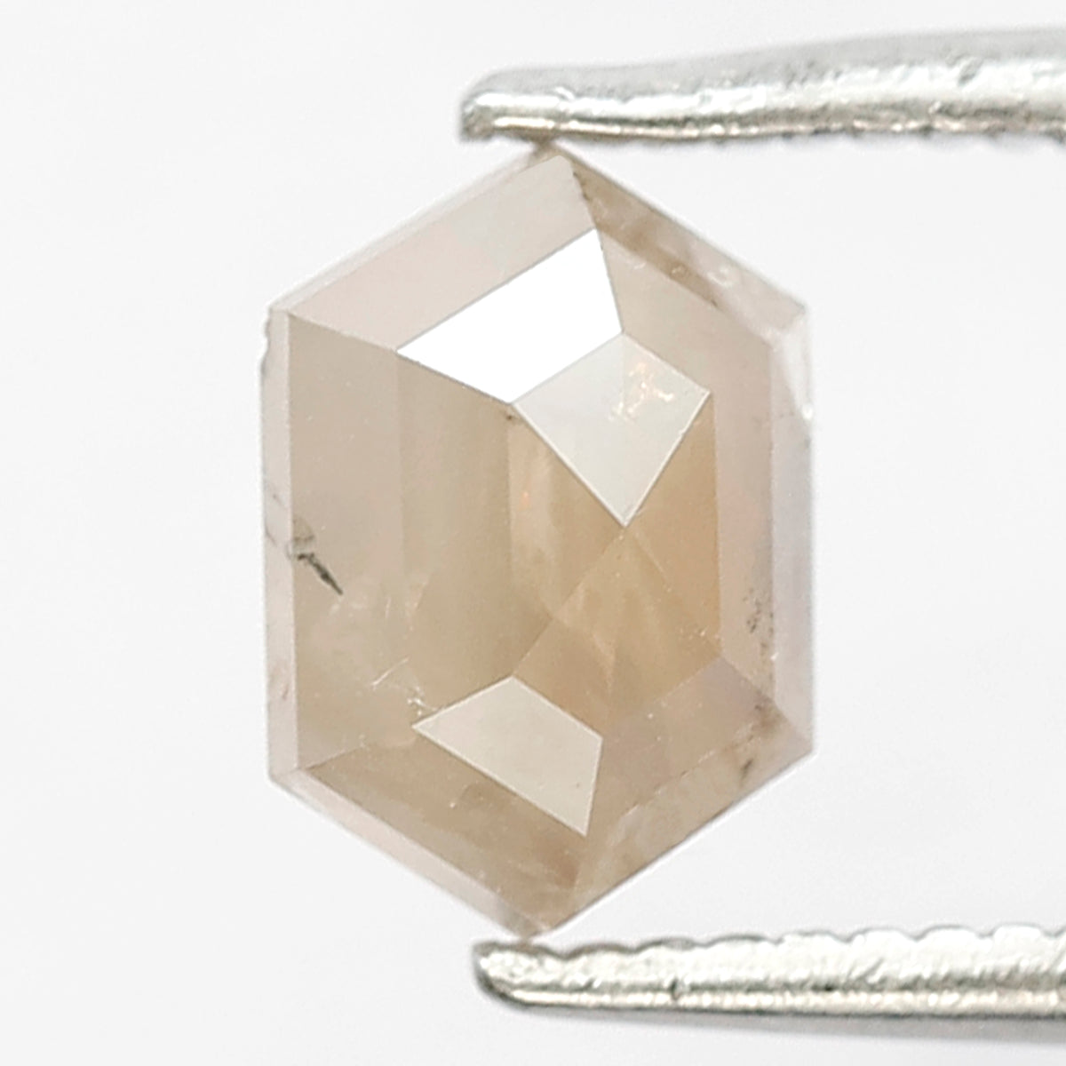 1.12 Carat Hexagon Cut Rustic Diamond | Natural Brown Ethical Loose Diamond for Bridal Jewelry