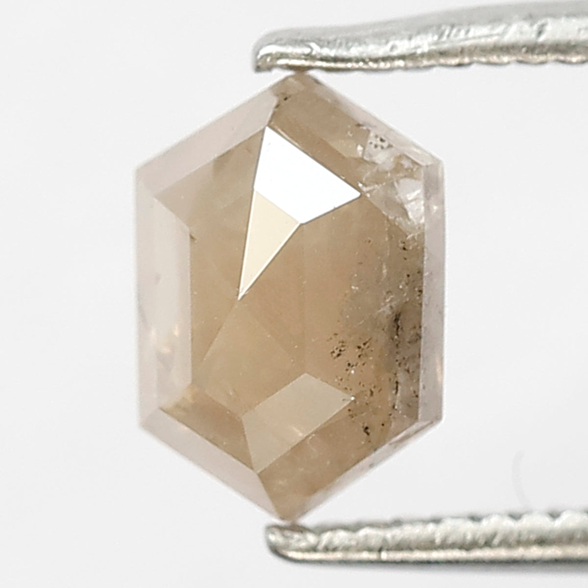 1.12 Carat Hexagon Cut Rustic Diamond | Natural Brown Ethical Loose Diamond for Bridal Jewelry