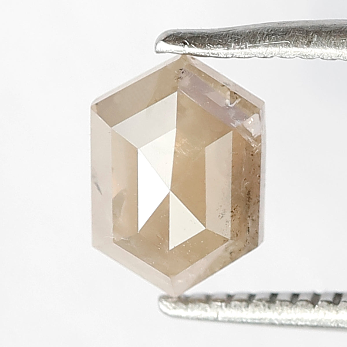1.12 Carat Hexagon Cut Rustic Diamond | Natural Brown Ethical Loose Diamond for Bridal Jewelry