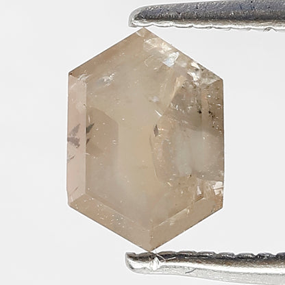 1.12 Carat Hexagon Cut Rustic Diamond | Natural Brown Ethical Loose Diamond for Bridal Jewelry