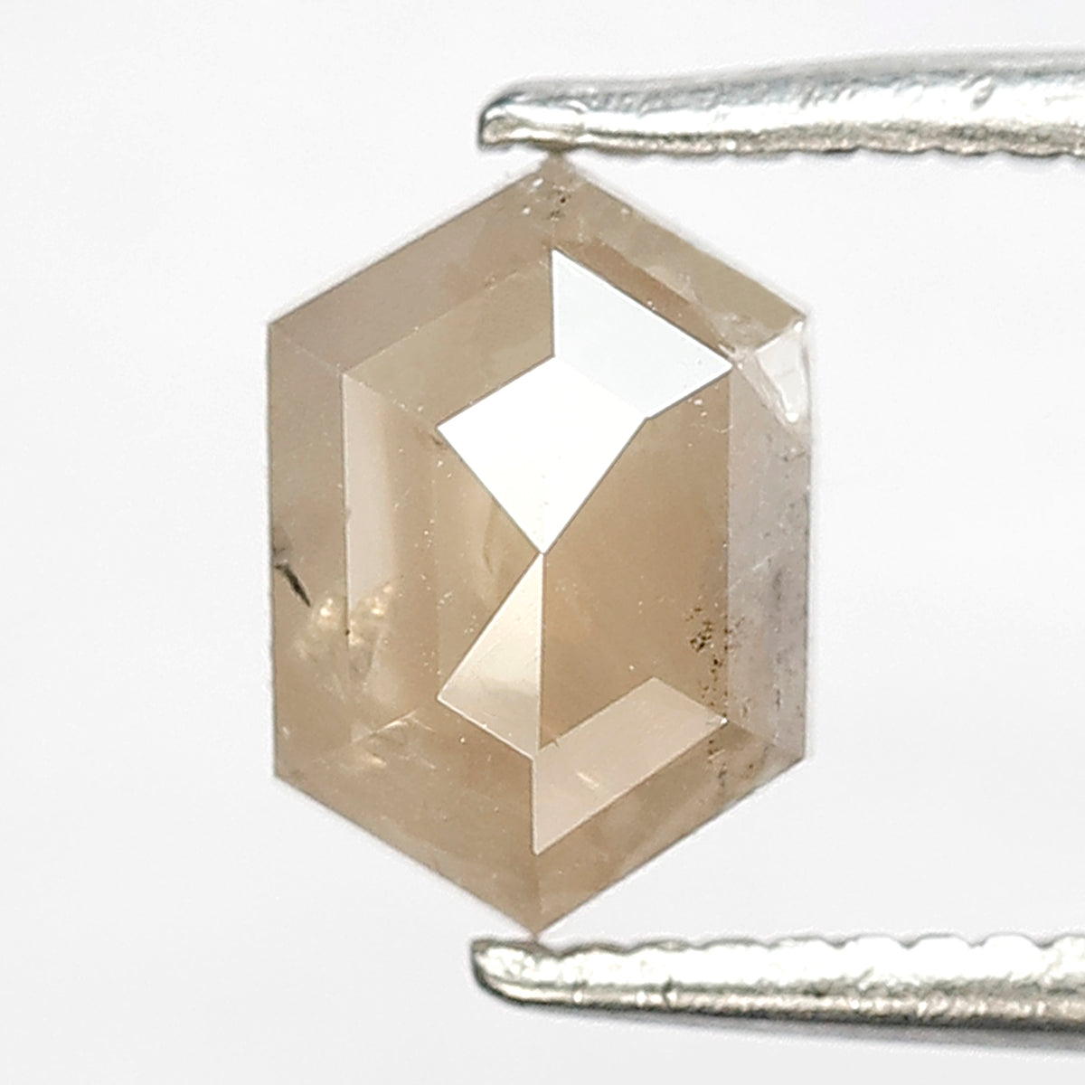 1.12 Carat Hexagon Cut Rustic Diamond | Natural Brown Ethical Loose Diamond for Bridal Jewelry