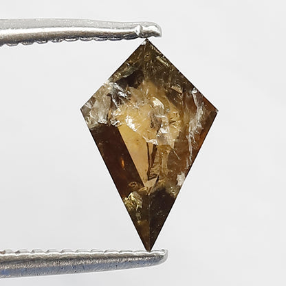0.76 CT Kite Shape Natural Loose Diamond, 9.30 MM Earth Mined Champagne Rustic Diamond For Making Proposal Ring