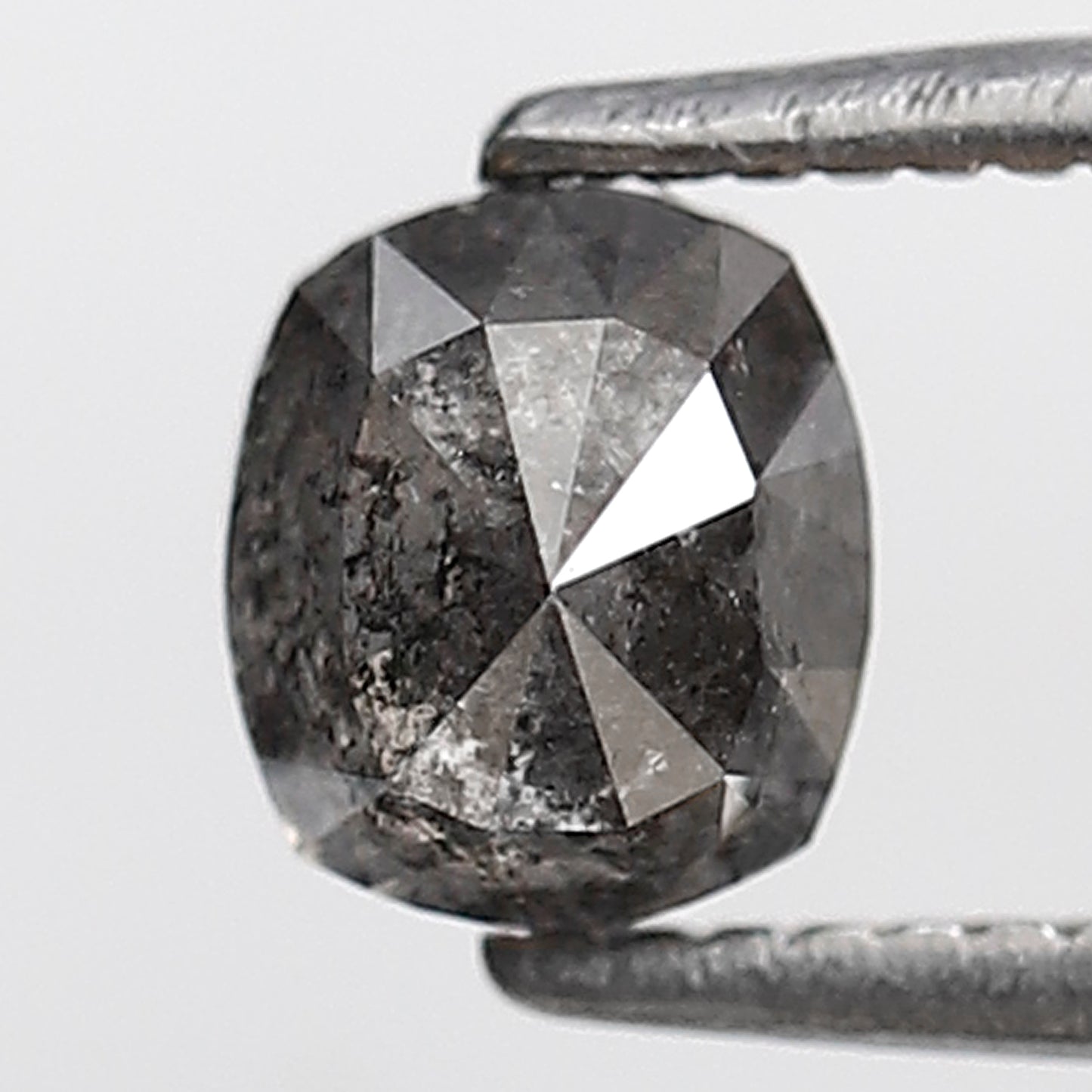 0.77 CT Oval Shape Salt and Pepper Diamond, 5.30 x 4.60 mm Natural Gray Black Loose Diamond For Wedding Ring