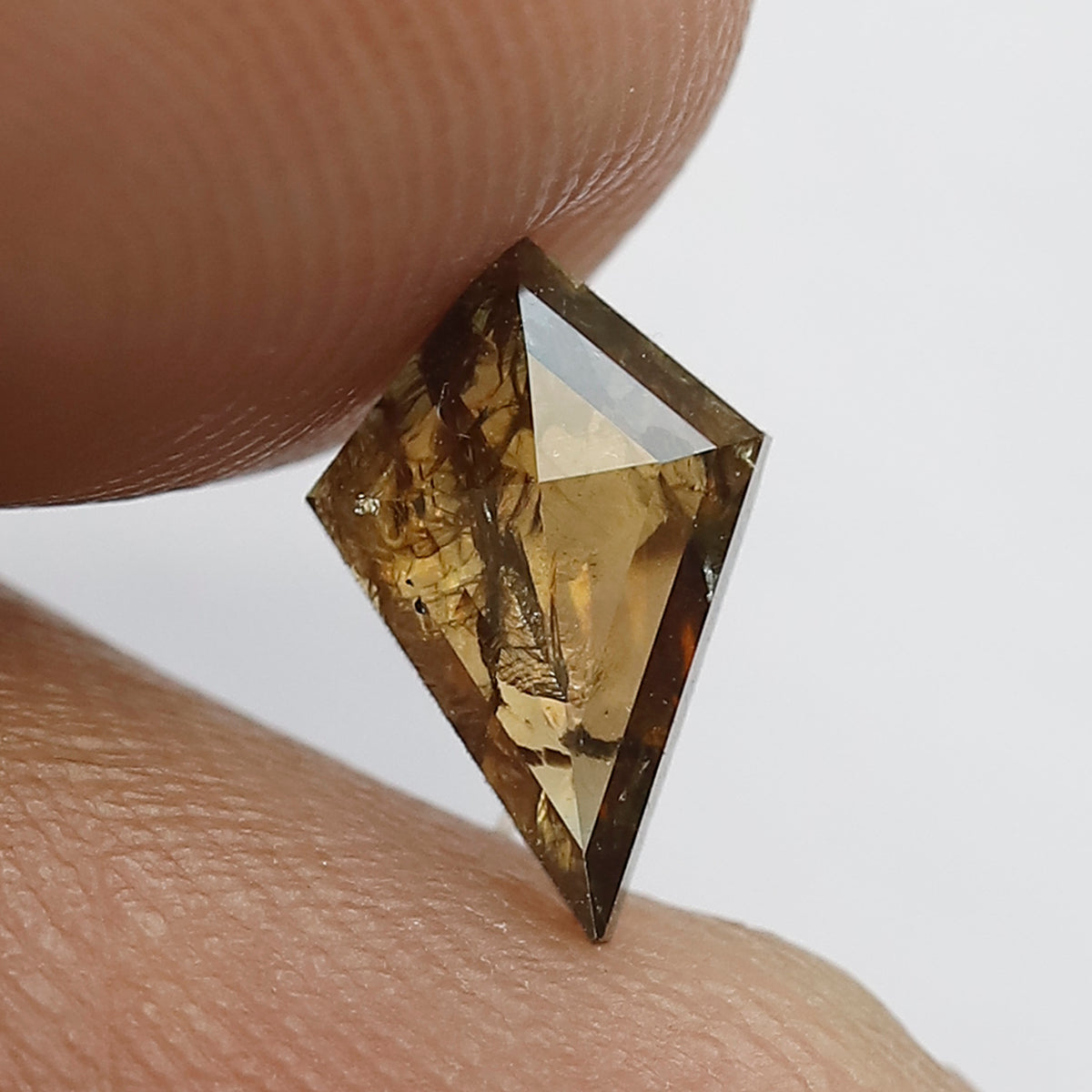 0.76 CT Kite Shape Natural Loose Diamond, 9.30 MM Earth Mined Champagne Rustic Diamond For Making Proposal Ring