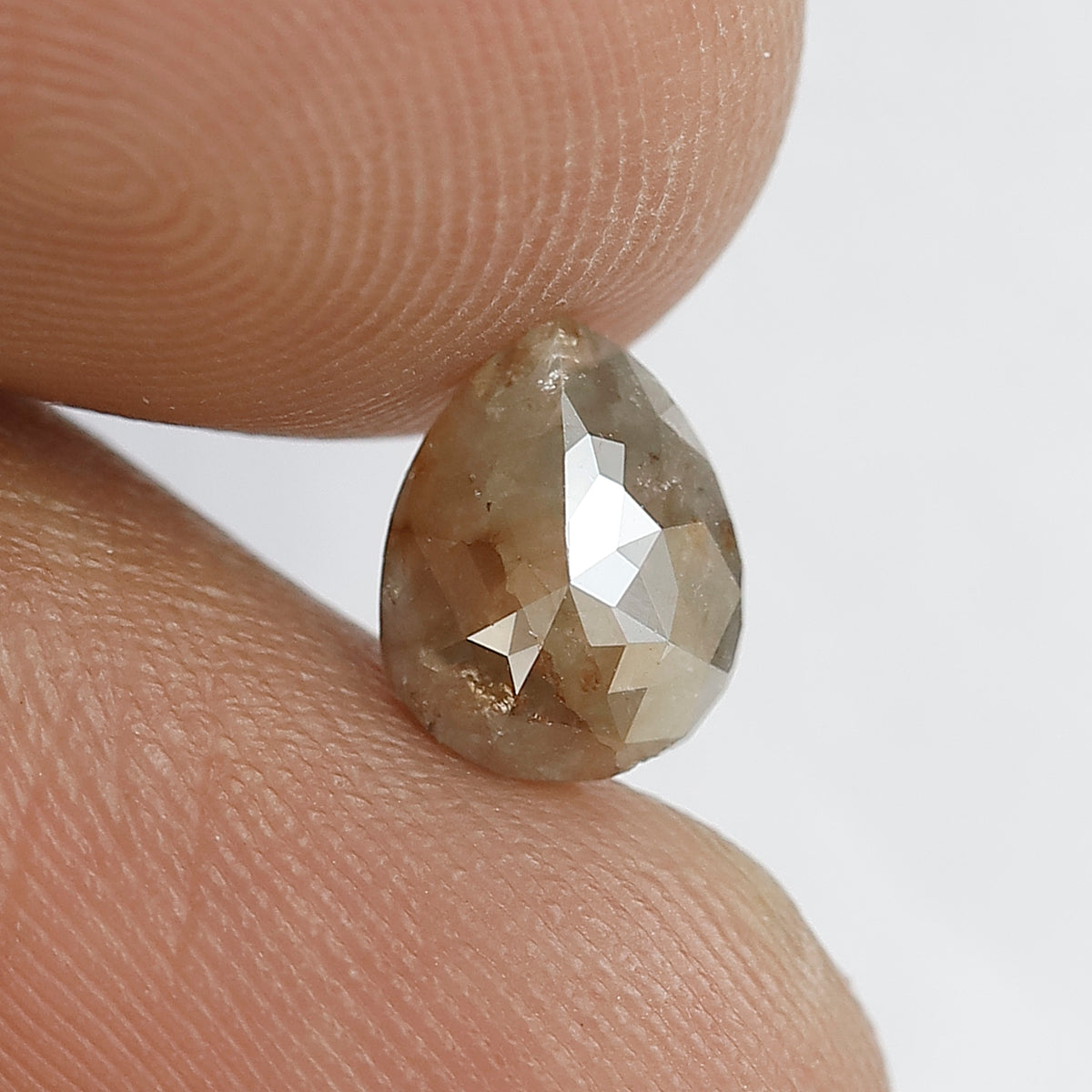 0.94 CT Brownish Gray Pear Shape Diamond, Natural 7.80 x 6.00 mm Rustic Conflict Free Diamond For Wedding Ring