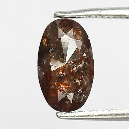 1.27 CT Oval Shape Loose Rustic Diamond – Natural Reddish Earth Mined Diamond for Fine Jewelry