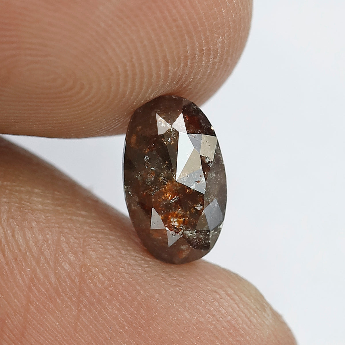 1.27 CT Oval Shape Loose Rustic Diamond – Natural Reddish Earth Mined Diamond for Fine Jewelry