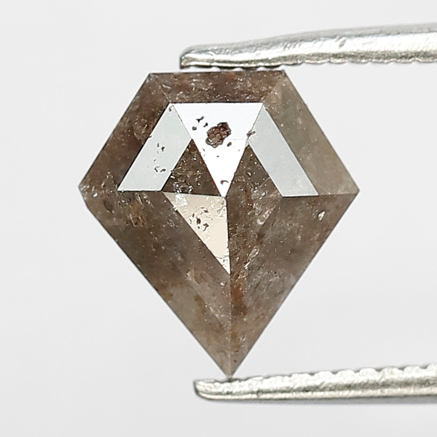 1.41 CT Pentagon Shape Rustic Diamond – Natural Earth Mined Gray Black Loose Diamond for Engagement Ring