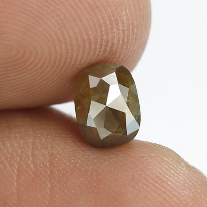 1.45 CT Oval Shape Ethical Rustic Diamond, Natural Greenish Loose Earth Mined Diamond For Anniversary Ring Gift