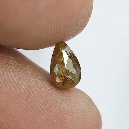0.87 CT Pear Shape Rustic Diamond – Natural Earth Mined Loose Diamond 7.50 x 4.50 mm for Bridal Ring