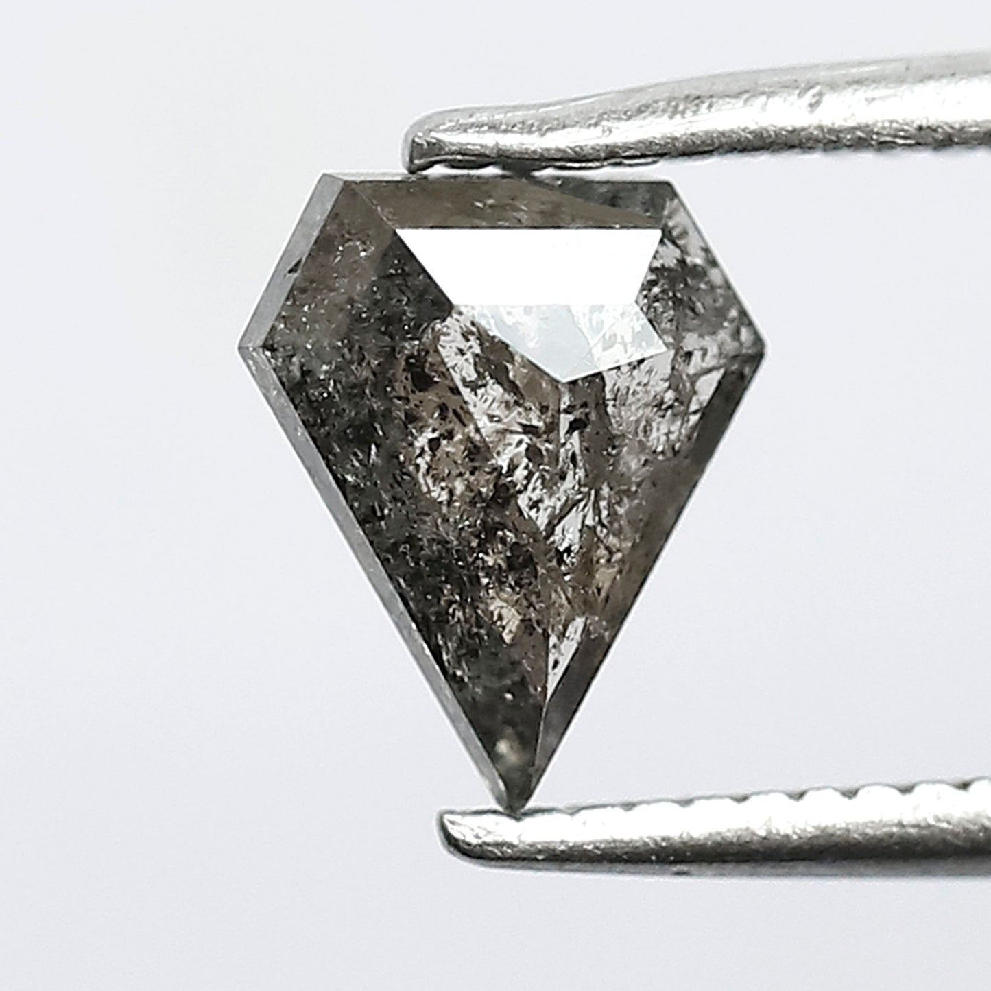 0.70 CT Shield cut Salt and Pepper Diamond – Natural Gray Black Conflict Free Loose Diamond 7.30 x 6.20 mm