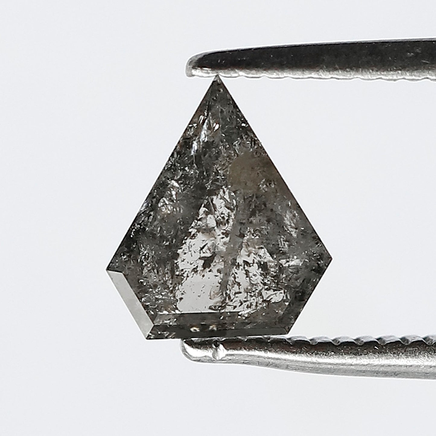 0.70 CT Shield cut Salt and Pepper Diamond – Natural Gray Black Conflict Free Loose Diamond 7.30 x 6.20 mm
