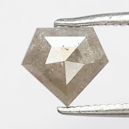 0.98 Ct Diamond Shape Loose Rustic Diamond, Natural Grayish Conflict Free Diamond For Making Custom Pendant