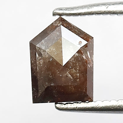 1.25 CT Geometric Conflict Free Rustic Diamond – Natural Reddish Brown Loose Diamond for Custom Pendant & Jewelry Design