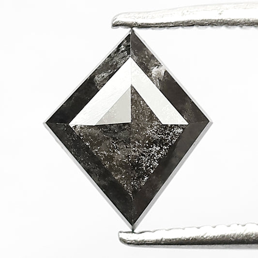 8.6 MM Kite Shape Natural Black Grey Color Diamond 1.02 CT Loose Natural Ethically Sourced Salt And Pepper Diamond