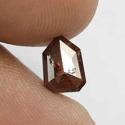 1.01 CT Geometric cut Earth Mined Loose Diamond, 7.70 mm Natural Rustic Diamond For Custom Jewelry