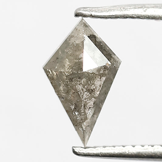 8.6 MM Long Natural Fancy Brownish Grey Color Diamond 0.72 CT Kite Shape Diamond Loose Natural Salt and Pepper Diamond