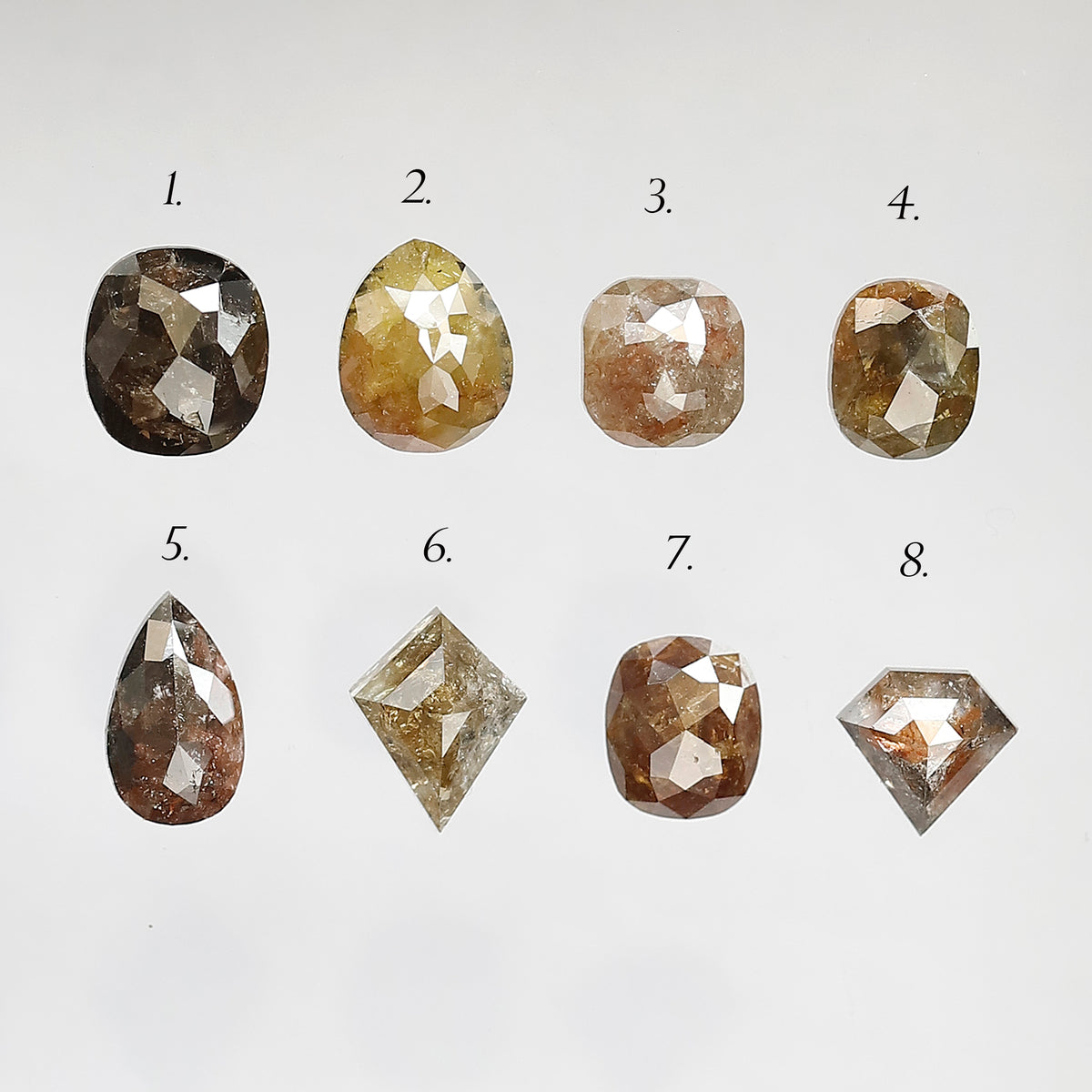 8.09 CT Mixed Shape Rustic Diamond Lot | 8 Pcs Natural Conflict Free Loose Diamonds for Rings & Jewelry
