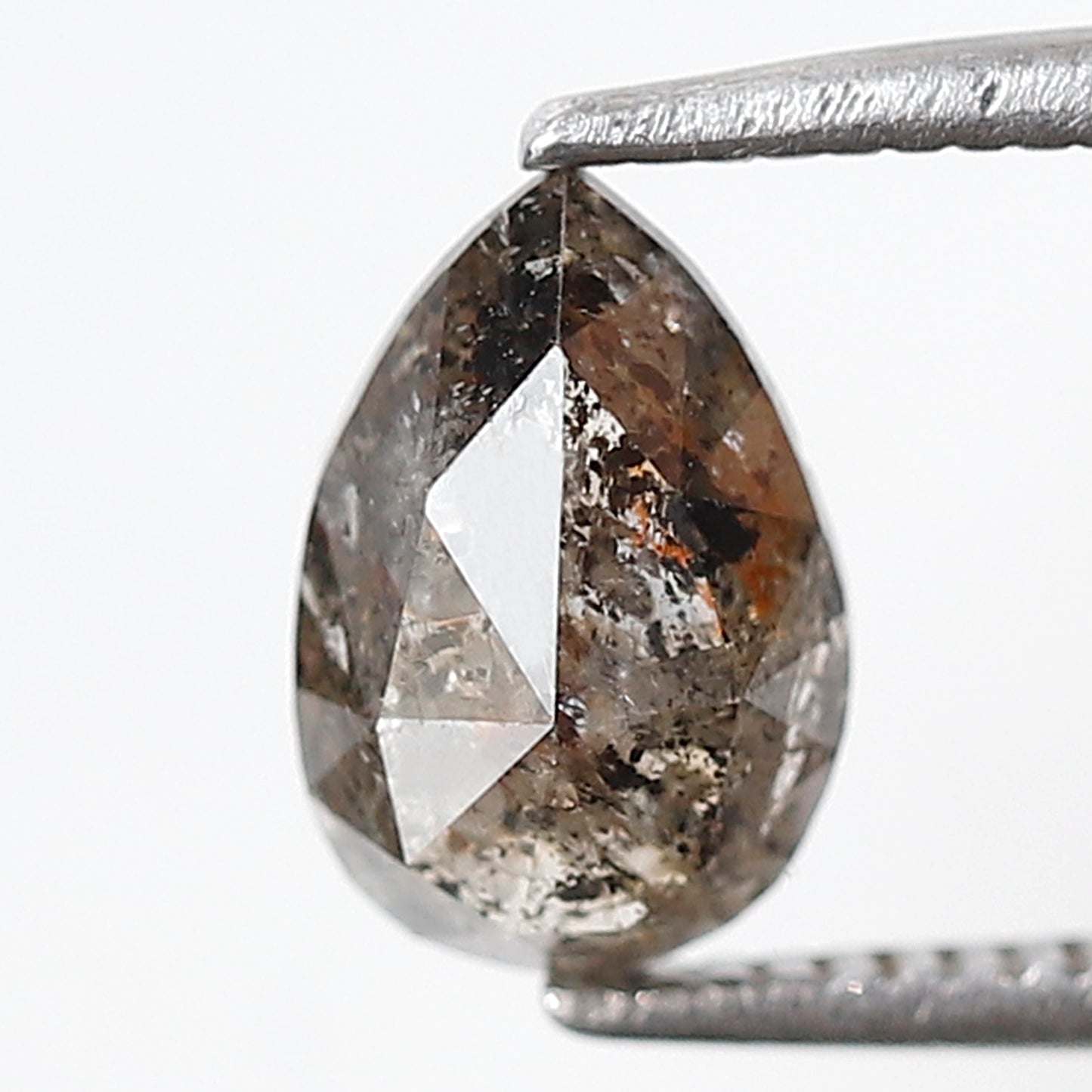 1.35 Carat Pear Cut Gray Black Salt & Pepper Diamond, Natural Loose Diamond, Ethical Gem for Anniversary Ring Gift